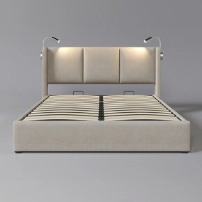 Manželská postel, čalouněná postel 160x200 - 6