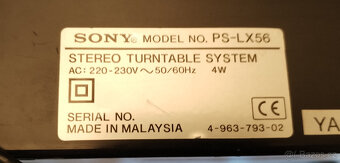 SONY gramofon chassis PS-LX56 - 6