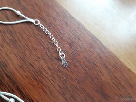 Nový dámský stříbrný tenký dvojitý kuličkový náramek 925 - 6