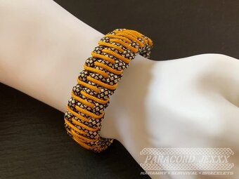 Paracord náramek (18 cm) bronze - gold - 6