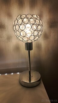 Designový lustr / stříbrná koule / průměr 38cm + lampička 2x - 6