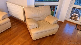 Kožená rohová sedací souprava - 6