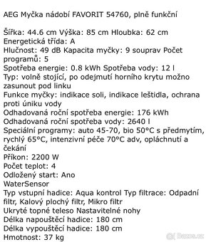 Myčka AEG Favorit - 6