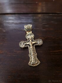 Zlatý přívěsek Ortodoxní křížek 585/14Karat - 6