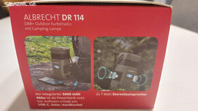 Outdoor camping rádio s LED, FM+DAB+, BT, solár - 6