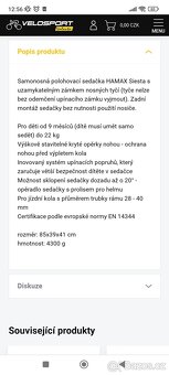 Sedačka na kolo hamax - 6