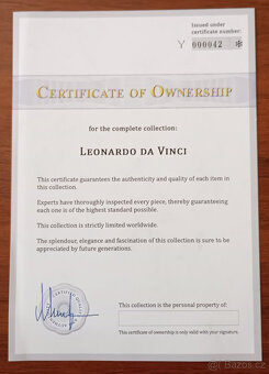 Leonardo da Vinci Exkluzivní pozlacené medaile - 6