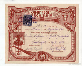 Koupím kamnářské a kominické účtenky, reklamy, list výučný - 6