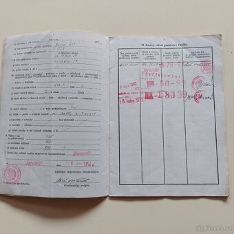 Doklady Jawa pérák, první majitel. - 6