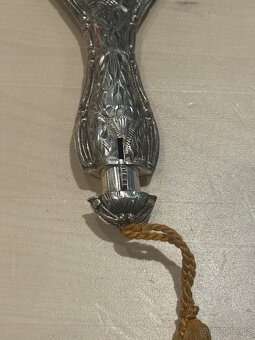 Stříbrné zdobné zrcátko s vysouvací rtěnkou - 6