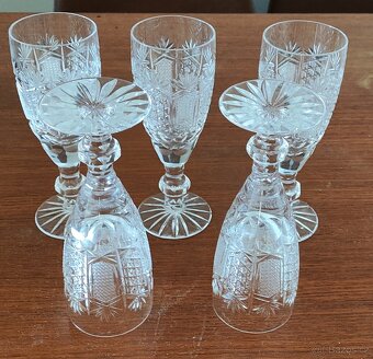 Prodám Sadu 5 broušených sklenic Bohemia Crystal - 6
