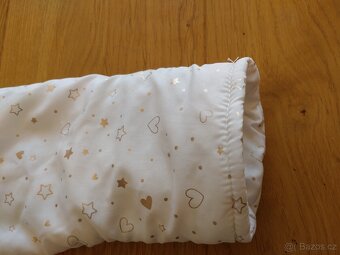 Zimní  kombinéza - bílá, zlaté hvězdičky (80/86) - 6