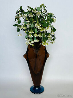 Váza, svícen 29 cm barevné hutní sklo, M. Klinger - 6