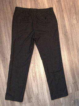 Burton Menswear tmavě šedé pánské kalhoty vel.50 - 6