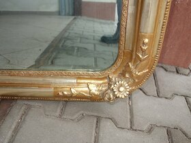 Barokní zrcadlo zlacené ze zámku - 6