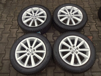 ZIMNÍ PĚKNÁ ORIGINÁL ALU 16" 5x100 pneu 205/55R16 Bridgesto - 6