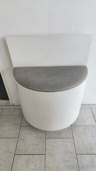 Prodejní pult nebo recepce na zakázku - lamino bílý lesk - 6