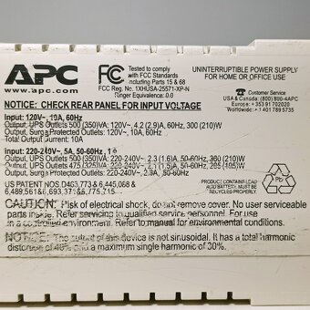 Záložní zdroj APC Back-UPS CS 500, nová baterie - 6