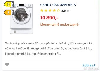 Nová Candy pračka se sušičkou - 6