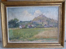 Obraz - olej na desce "Petr Jaroš" Kunětická hora - 6