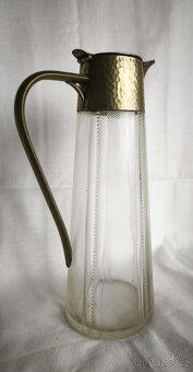 skleněná karafa s kovovým víkem - 6