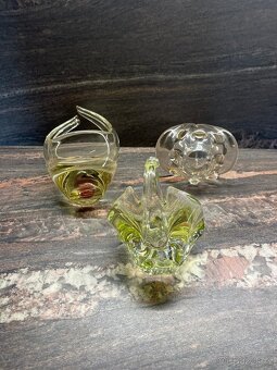 Skleněné košíky - hutní sklo - 6