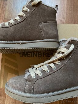 Pánské zimní kožené boty Weinbrenner s kožichem - č. 44 - 6