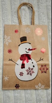 6.kusů "Vánočních" dárkových papírových tašek 21x15 cm - 6