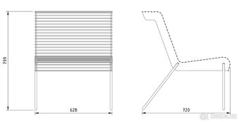 kovové zahradní křeslo a stolek - 6