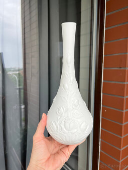 AK Kaiser Biskvitová Op-art váza Rosengarten 26.5 cm - 6