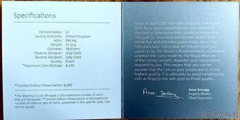 DAVID BOWIE Music Legends 1 Oz Silver Coin 2 Pounds Proof - 6