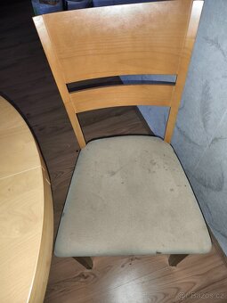 Rozkládací jídelní stůl + 4 židle - 6