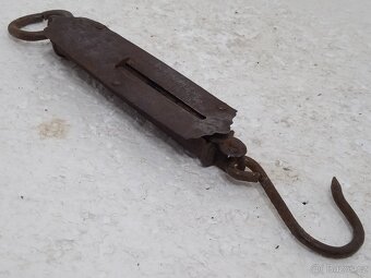 Retro starý kovový mincíř pružinová váha - 25kg - 6