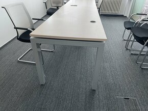 kancelářský, jednací, jídelní stůl 180x80 na kovovém podnoží - 6