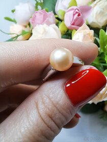 Prsten 925 s přírodní perlou - 6