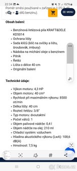 Benzínová řetězová pila - 6