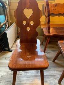Rustikální rohová lavice, stůl a 4 židle - 6