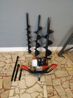 Půdní vrták motorový 6HP 4,41kW + 3 VRTÁKY - 6