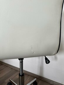 Kancelářská židle / křeslo otočná bílá krémová - 6