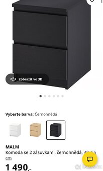 Noční stolky MALM (IKEA), 2ks - 6