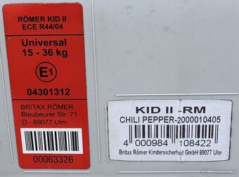 Autosedačka Britax Römer KID II 15-36kg - 6