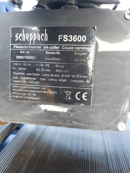 Řezačka na dlažbu Scheppach FS3600 - vodní pila - 6
