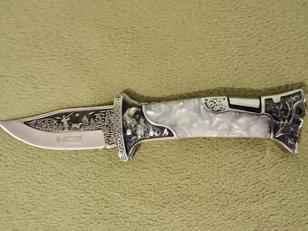 Zavírací lovecký nůž s rytinou Kandar. - 6