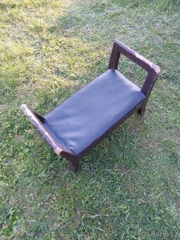 Starožitná retro dřevěná stolička - 6