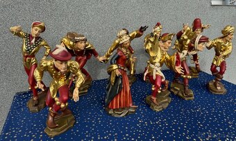 Souprava všech 10 soch Moriskentänzer velké dřevěné - 6