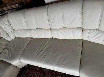 Rohová kožená sedací souprava, 3302 - 6