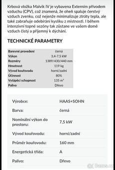 Krbová vložku HAAS - SOHN, malvik IV - 6