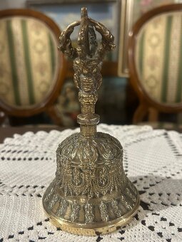 Starožitný tibetský rituální zvonek se zdobením - 6