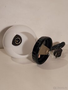 Art Deco lampička, lampa, bílé stínidlo - 6