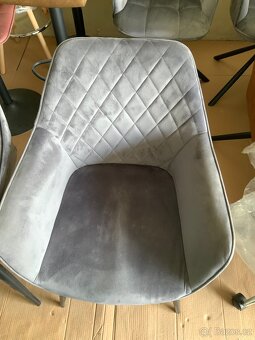Jídelní židle Sada 2 sametových kuchyňských židlí - 6